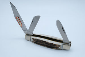 Puma Stock Knife 410675 — 3-Blade Stag Stockman, Mint, Never Sharpened