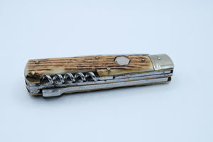Puma Multi-Tool Combination Knife — Stag Handle, Saw, Corkscrew, Replaced Main Blade