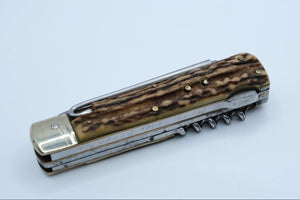 Puma Multi-Tool Combination Knife — Stag Handle, Saw, Corkscrew, Replaced Main Blade
