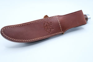 Randall Made Model 1-6 All-Purpose — Stacked Leather, Brass Hilt, Original Sheath & Stone
