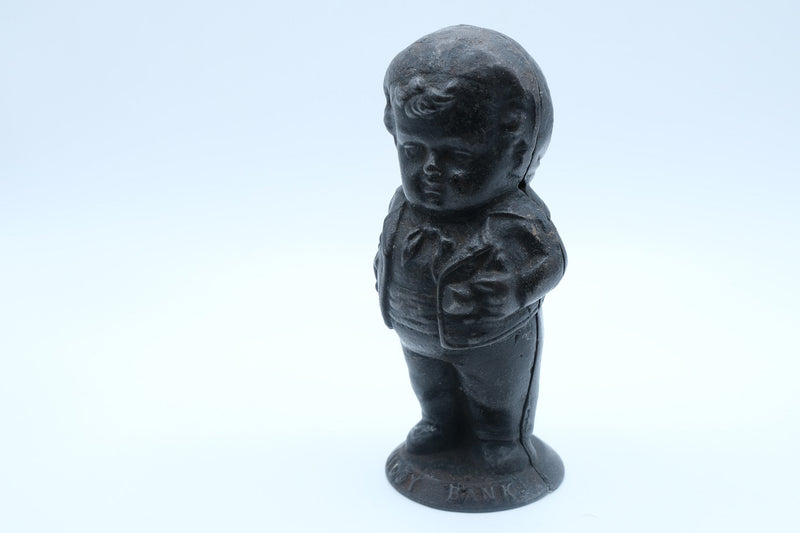 Antique Cast Iron "Middy Bank" Figural Still Bank — Unmarked, c. 1887