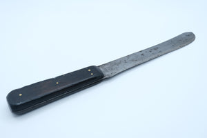 Antique Joseph Rodgers & Sons Cook's Knife — Edward VII "Cutlers to His Majesty," Ebony Handle, c. 1901–1910