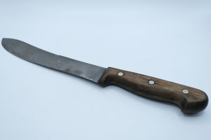 Vintage Premier Butcher Knife — Hand Ground, Solingen Germany, Wood Handle