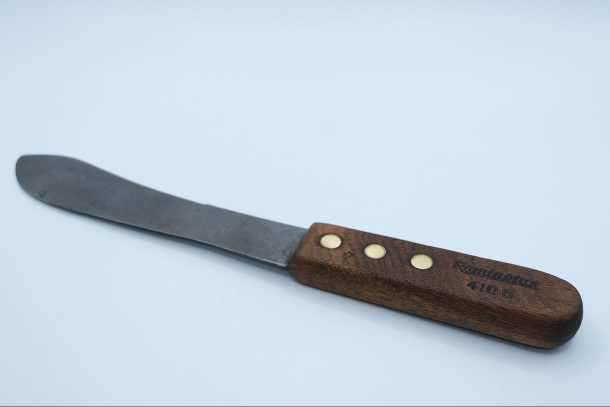 Vintage Remington 4106 Butcher Knife — Carbon Steel, Wood Handle