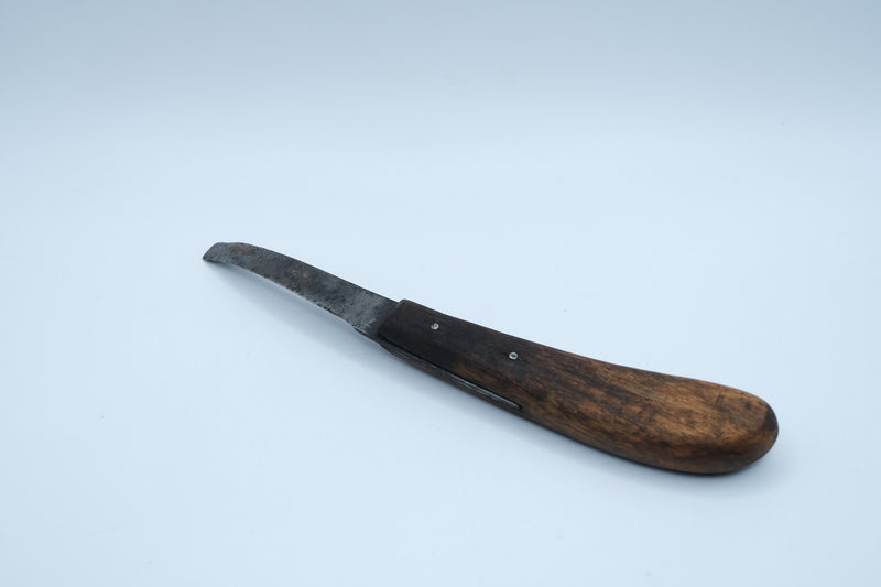 Antique Handmade Hook Knife — Spoon Carving Knife, Wood Handle