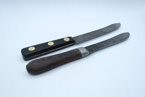 Pair of Antique Table Knives — Wood Handles