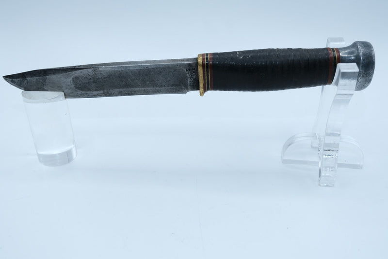 Vintage Marble's Knife, Gladstone Michigan, Stacked Leather Handle