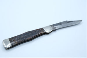 Western States Dog Head Folder — Bone Handle