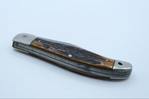 Ka-Bar Dog Head Folding Hunter — Bone Handle
