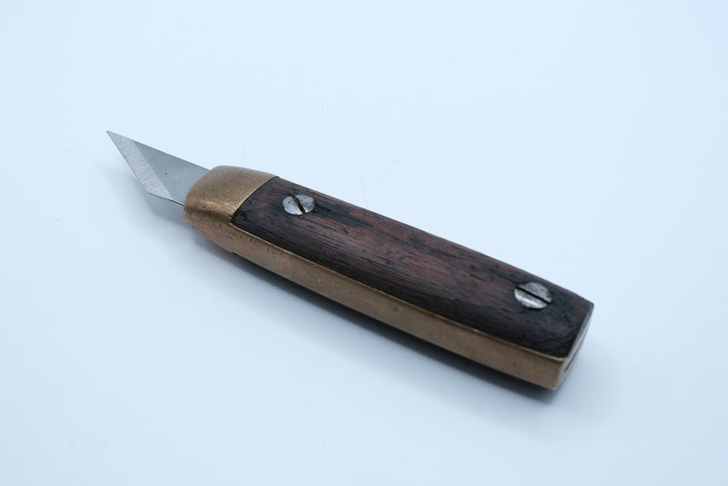Antique Brass Race Knife / Marking Knife, Adjustable Blade