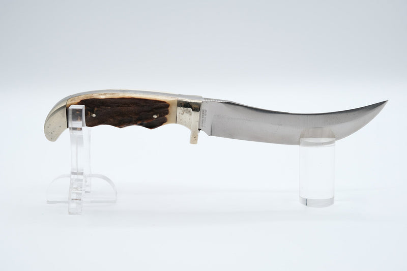 Anton Wingen Jr. Othello Stag Trapper Knife, Sheath