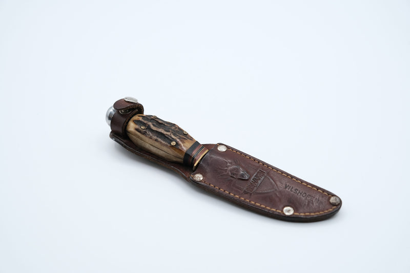 Rehwappen Solingen Split Stag Hunting Knife, Sheath