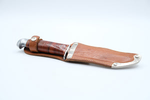 Iisakki Järvenpää Kauhava Scout Hunting Knife, Leather Handle, Finland, c.1950s