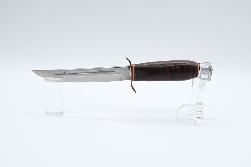 Testa Solingen Bowie Style Hunting Knife, Leather Handle, c.1950s