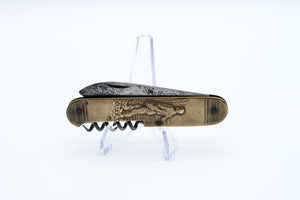 Coursolle Thiers Brass Penknife with Corkscrew, Antique