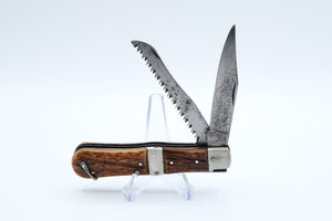 ABO Germany Stag 2-Piece Knife with Saw, Vintage