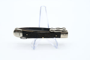 Puma Solingen Stiletto Pattern Folding Knife, Stag Handle