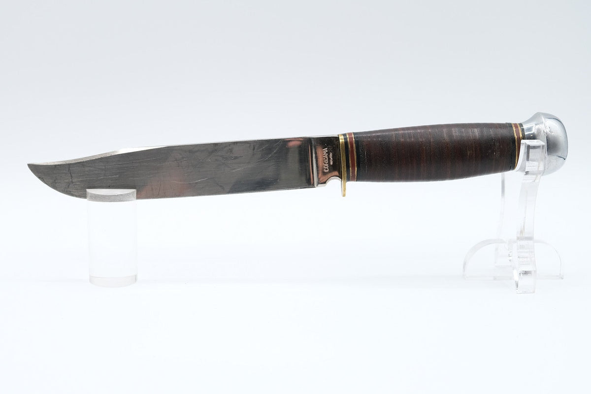 Coricama Italy Stacked Leather Handle Hunting Knife
