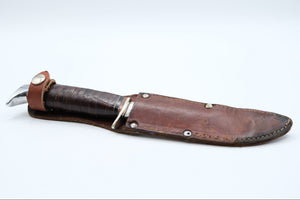 Richard Herder Solingen Stacked Leather Knife, Hook Pommel