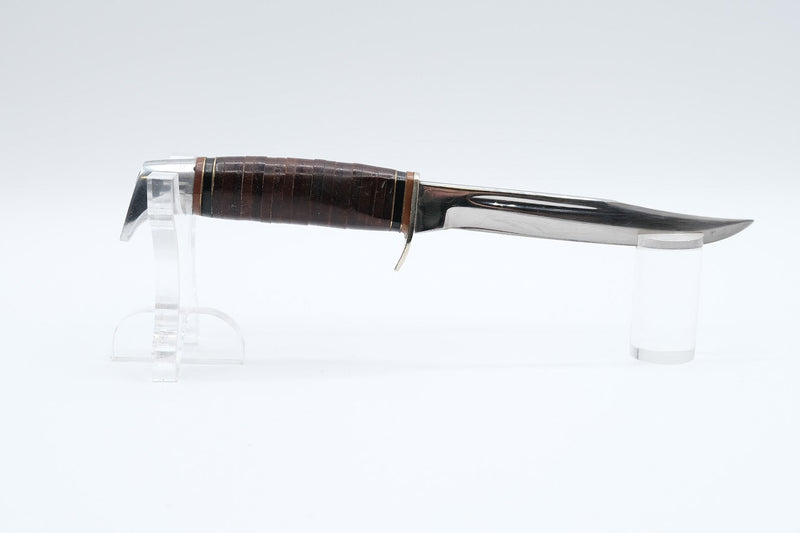Richard Herder Solingen Stacked Leather Knife, Hook Pommel